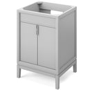 Jeffrey Alexander 24" Grey Theodora with Steel Grey Cultured Marble Vanity Top