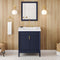 Jeffrey Alexander 30" Hale Blue Theodora with Lavante Cultured Marble Vessel Vanity Top