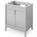 Jeffrey Alexander 30" Grey Theodora with Steel Grey Cultured Marble Vanity Top