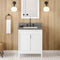 Jeffrey Alexander 30" White Theodora with Boulder Cultured Marble Vanity Top