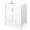 Jeffrey Alexander 30" White Theodora with Lavante Cultured Marble Vessel Vanity Top