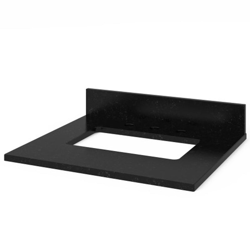 Jeffrey Alexander 24" Gray Wavecrest Vanity Black Granite Vanity Top Undermount Rectangle Bowl VKITWAV24GRBGR