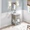 Jeffrey Alexander 24" Weathered Grey Wavecrest with White Carrara Marble Vanity Top