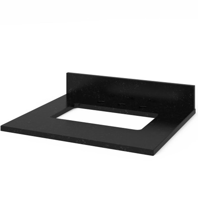 Jeffrey Alexander 24" White Wavecrest Vanity Black Granite Vanity Top Undermount Rectangle Bowl VKITWAV24WHBGR