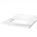 Jeffrey Alexander 24" White Wavecrest Vanity Calacatta Vienna Quartz Vanity Top Undermount Rectangle Bowl VKITWAV24WHCQR