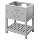 Jeffrey Alexander 30" Gray Wavecrest Vanity Calacatta Vienna Quartz Vanity Top Undermount Rectangle Bowl VKITWAV30GRCQR