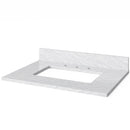 Jeffrey Alexander 30" Gray Wavecrest Vanity White Carrara Marble Vanity Top Undermount Rectangle Bowl VKITWAV30GRWCR