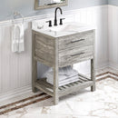 Jeffrey Alexander 30" Weathered Grey Wavecrest with Calacatta Vienna Quartz Vanity Top