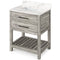 Jeffrey Alexander 30" Weathered Grey Wavecrest with Calacatta Vienna Quartz Vanity Top