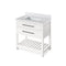 Jeffrey Alexander 36" White Wavecrest Vanity White Carrara Marble Vanity Top Undermount Rectangle Bowl VKITWAV36WHWCR