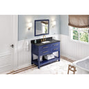 Jeffrey Alexander 48" Hale Blue Wavecrest Vanity Black Granite Vanity Top Undermount Rectangle Bowl VKITWAV48BLBGR