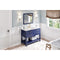 Jeffrey Alexander 48" Hale Blue Wavecrest Vanity Calacatta Vienna Quartz Vanity Top Undermount Rectangle Bowl VKITWAV48BLCQR