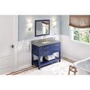 Jeffrey Alexander 48" Hale Blue Wavecrest Vanity Steel Gray Cultured Marble Vanity Top Undermount Rectangle Bowl VKITWAV48BLSGR