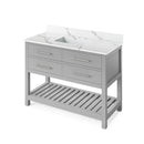 Jeffrey Alexander 48" Gray Wavecrest Vanity Calacatta Vienna Quartz Vanity Top Undermount Rectangle Bowl VKITWAV48GRCQR