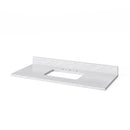 Jeffrey Alexander 48" Gray Wavecrest Vanity White Carrara Marble Vanity Top Undermount Rectangle Bowl VKITWAV48GRWCR