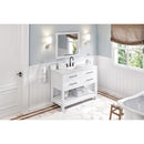 Jeffrey Alexander 48" White Wavecrest Vanity Calacatta Vienna Quartz Vanity Top Undermount Rectangle Bowl VKITWAV48WHCQR