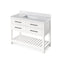 Jeffrey Alexander 48" White Wavecrest Vanity White Carrara Marble Vanity Top Undermount Rectangle Bowl VKITWAV48WHWCR