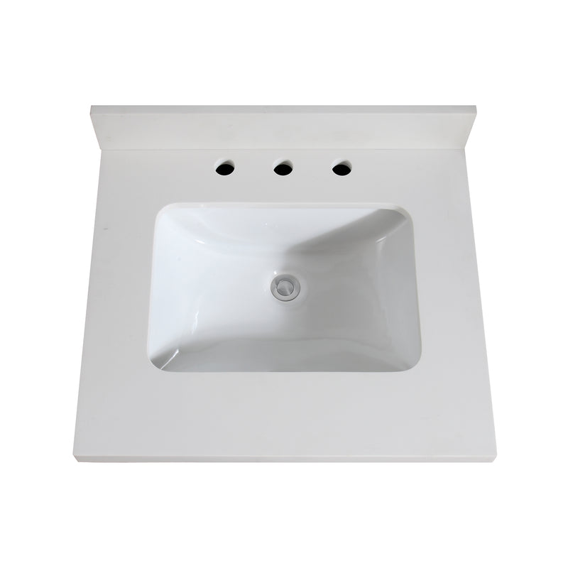 Avanity 25 inch White Quartz Top with Sink VUT25WQ-R