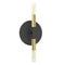 Dainolite 2 Light Incandescent Wall Sconce Matte Black And Aged Brass WAN-132W-MB-AGB