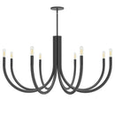 Dainolite 8 Light Incandescent Chandelier Matte Black WAN-388C-MB