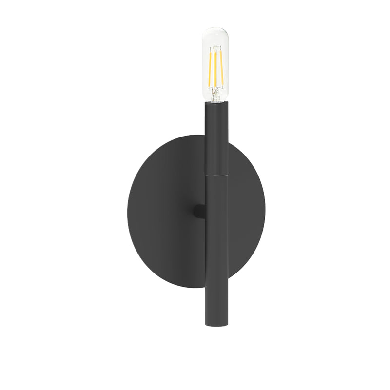 Dainolite 1 Light Incandescent Wall Sconce Matte Black WAN-91W-MB