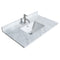 Wyndham Sheffield 36" Single Bathroom Vanity In Dark Gray with White Carrara Marble Countertop Undermount Square Sink and 24" Mirror WCS141436SKGCMUNSM24