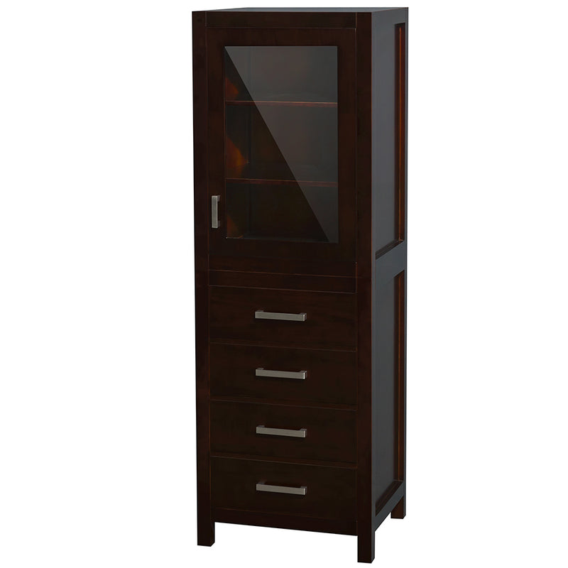 Wyndham Sheffield 60" Single Bathroom Vanity In Espresso No Countertop No Sink and 58" Mirror WCS141460SESCXSXXM58