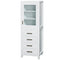 Wyndham Sheffield 72" Double Bathroom Vanity In White No Countertop No Sinks and Medicine Cabinets WCS141472DWHCXSXXMED