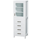 Wyndham Sheffield 80" Double Bathroom Vanity In White No Countertop No Sinks and Medicine Cabinets WCS141480DWHCXSXXMED