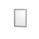 Wyndham Sheffield 30" Single Bathroom Vanity In Gray with White Cultured Marble Countertop Undermount Square Sink and 24" Mirror WCS141430SGYWCUNSM24