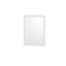 Wyndham Sheffield 48" Single Bathroom Vanity In White with White Cultured Marble Countertop Undermount Square Sink and 24" Mirror WCS141448SWHWCUNSM24