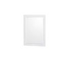 Wyndham Sheffield 80" Double Bathroom Vanity In White with White Cultured Marble Countertop Undermount Square Sinks and 24" Mirrors WCS141480DWHWCUNSM24