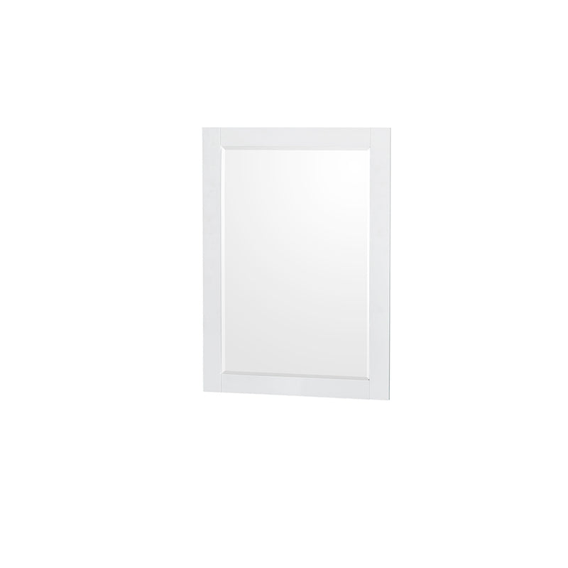 Wyndham Sheffield 72" Double Bathroom Vanity In White with White Cultured Marble Countertop Undermount Square Sinks and 24" Mirrors WCS141472DWHWCUNSM24