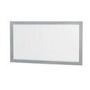 Wyndham Sheffield 60" Single Bathroom Vanity In Gray with White Carrara Marble Countertop Undermount Square Sink and 58" Mirror WCS141460SGYCMUNSM58