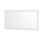 Wyndham Sheffield 60" Double Bathroom Vanity In White with Carrara Cultured Marble Countertop Undermount Square Sinks and 58" Mirror WCS141460DWHC2UNSM58