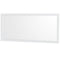 Wyndham Sheffield 72" Double Bathroom Vanity In White with Carrara Cultured Marble Countertop Undermount Square Sinks and 70" Mirror WCS141472DWHC2UNSM70