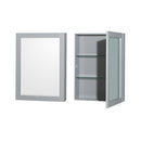 Wyndham Sheffield 36" Single Bathroom Vanity In Gray with No Countertop No Sink and Medicine Cabinet WCS141436SGYCXSXXMED