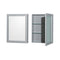 Wyndham Sheffield 60" Single Bathroom Vanity In Gray with White Carrara Marble Countertop Undermount Square Sink and Medicine Cabinet WCS141460SGYCMUNSMED