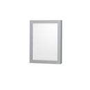 Wyndham Sheffield 36" Single Bathroom Vanity In Gray with No Countertop No Sink and Medicine Cabinet WCS141436SGYCXSXXMED