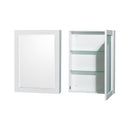 Wyndham Sheffield 72" Double Bathroom Vanity In White with Carrara Cultured Marble Countertop Undermount Square Sinks and Medicine Cabinets WCS141472DWHC2UNSMED