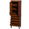 Wyndham Hatton Bathroom Linen Tower In Light Chestnut with Shelved Cabinet Storage and 4 Drawers WCV1616LTCLT