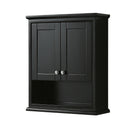 Wyndham Deborah 72" Double Bathroom Vanity In Dark Espresso No Countertop No Sink and 24" Mirror WCS202072DDECXSXXM24