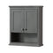 Wyndham Deborah 72" Double Bathroom Vanity In Dark Gray with White Carrara Marble Countertop Undermount Square Sinks and No Mirrors WCS202072DKGCMUNSMXX