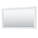 Wyndham Avery 60" Single Bathroom Vanity In White Light-Vein Carrara Cultured Marble Countertop Undermount Square Sink Brushed Gold Trims and 58" Mirror WCV232360SWGC2UNSM58