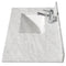 Wyndham Daria 36" Single Bathroom Vanity In Dark Gray White Carrara Marble Countertop Undermount Square Sink and No Mirror WCV252536SKGCMUNSMXX