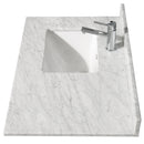 Wyndham Daria 36" Single Bathroom Vanity In Dark Gray White Carrara Marble Countertop Undermount Square Sink and Medicine Cabinet WCV252536SKGCMUNSMED