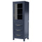 Wyndham Daria 80" Double Bathroom Vanity In Dark Blue No Countertop No Sink and 24" Mirrors WCV252580DBLCXSXXM24