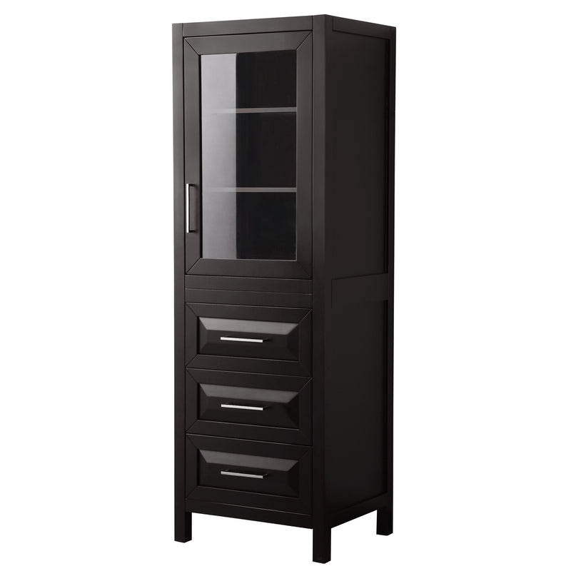 Wyndham Daria 60" Double Bathroom Vanity In Dark Espresso No Countertop No Sink and Medicine Cabinet WCV252560DDECXSXXMED