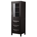 Wyndham Daria 80" Double Bathroom Vanity In Dark Espresso No Countertop No Sink and 70" Mirror WCV252580DDECXSXXM70