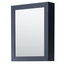 Wyndham Daria 60" Double Bathroom Vanity In Dark Blue No Countertop No Sink and Medicine Cabinets WCV252560DBLCXSXXMED